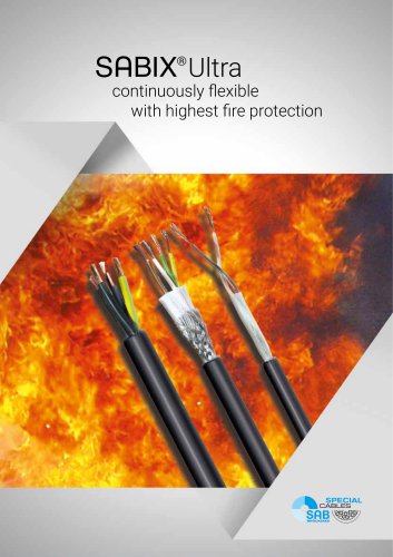 CONTINUOUSLY FLEXIBLE CABLE WITH HIGHEST FIRE PROTECTION
