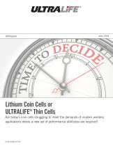 Lithium Coin Cells or ULTRALIFE Thin Cells Whitepaper