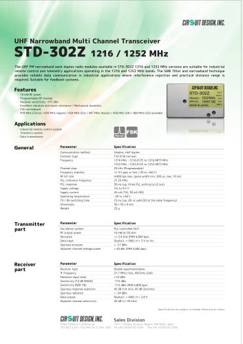 STD-302Z 1216/1252 MHz