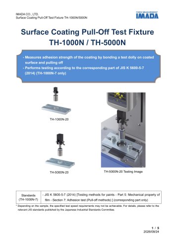 Surface Coating Pull-Off Test Fixture TH series