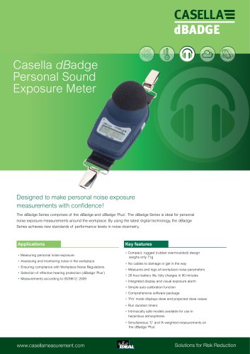 dBadge Noise Dosimeters