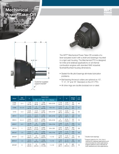 Mechanical Power Take-Off