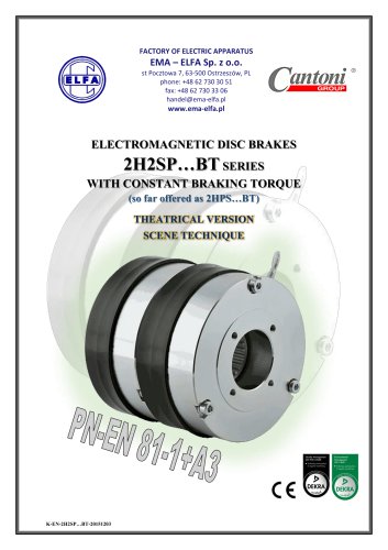 2H2SP…BT series - electromagnetic disc brakes