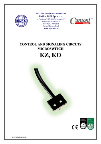 CONTROL AND SIGNALING CIRCUTSMICROSWITCHKZ, KO