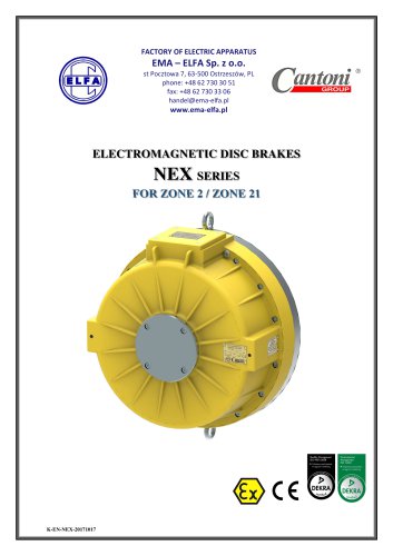 NEX series - electromagnetic disc brakes