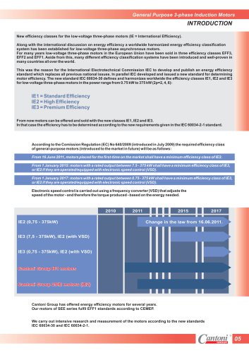 Technical data - General Purpose Three-Phase Induction Motors