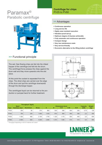 Paramax® Parabolic centrifuge 