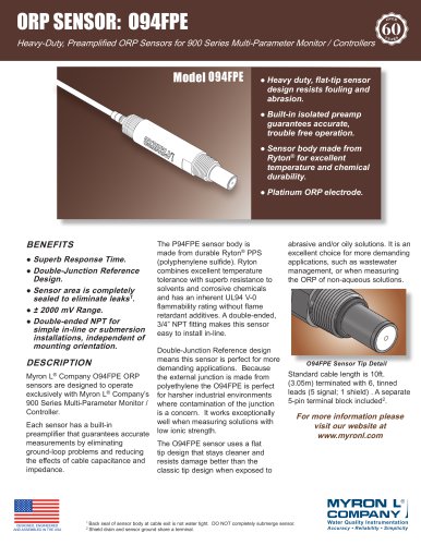 Heavy-Duty ORP SENSOR: O94FPE