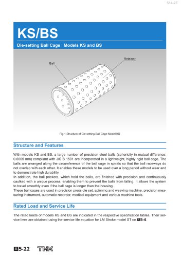 Die-setting Ball Cage Models KS and BS