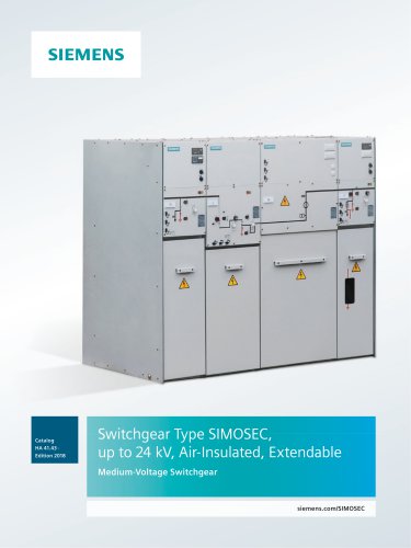 Switchgear Type SIMOSEC, up to 24 kV, Air-Insulated, Extendable