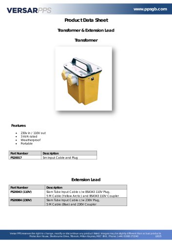 Transformer & Extension Lead