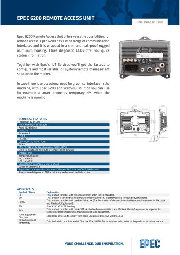 Epec Datasheet Remote Access Unit