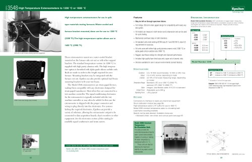 Model 3548 High Temperature Furnace Extensometers, to 1200°C or 1600°C