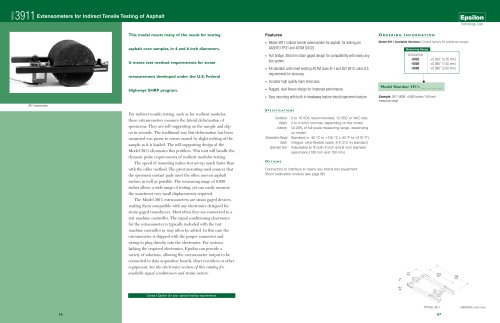 Models 3911 Extensometer for Indirect Tensile Testing of Asphalt