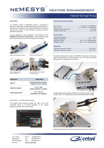 Datasheet heated syringe and heated tubing sleeves