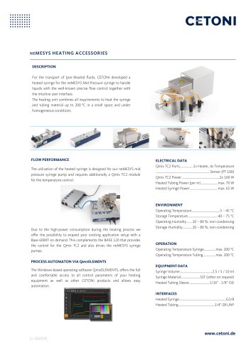 Heated Syringes and Tubes