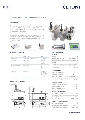 neMESYS OEM 160 & OEM 210