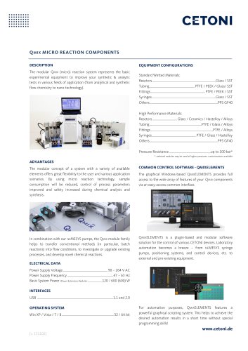 Qmix Micro Reaction Components