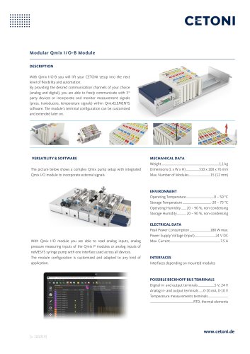 Qmix I/O-B - Configurable I/O Module