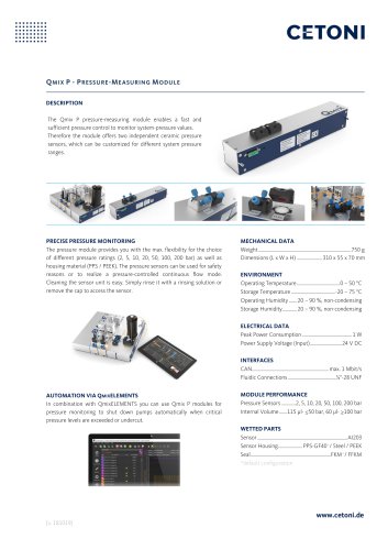 QMIX P - PRESSU RE-MEASURIN G MODULE