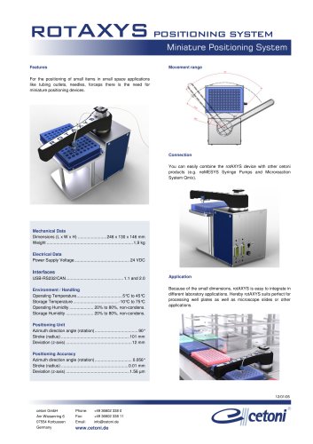 rotAXYS Miniature Positioning System