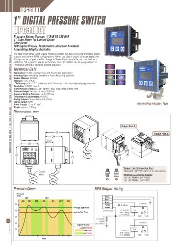 1" Diaphragm Pressure Switch DPG3100T