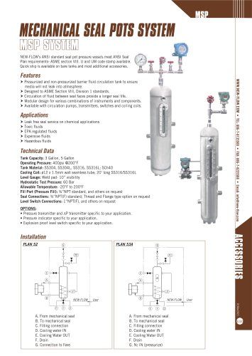 Mechanical Seal Pots System - MSP System