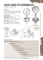 Plastic Thread Type Diaphragm Seal - DT114 VDT114