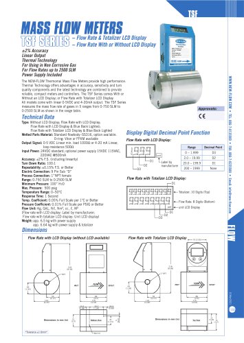 TSF(Thermal mass flow meter)