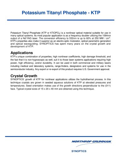 Potassium Titanyl Phosphate - KTP