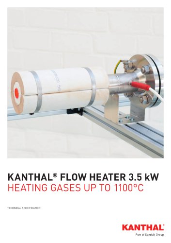 KANTHAL® FLOW HEATER 3.5 kW HEATING GASES UP TO 1100°C