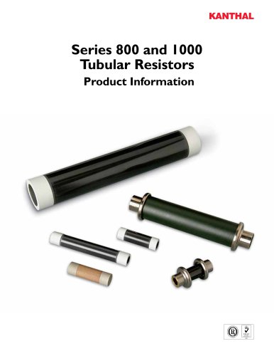 Series 800 and 1000 Tubular Resistors Product Information