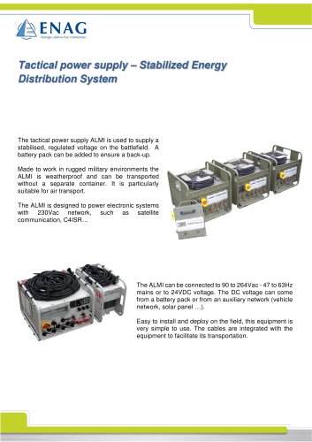 Tactical power supply – Stabilized Energy Distribution System