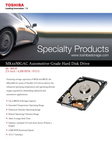 MKxx50GAC Automotive-Grade Hard Disk Drive