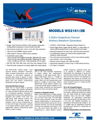 Model WX2182B  2.3GS/s Dual-Channel Arbitrary Waveform Generator