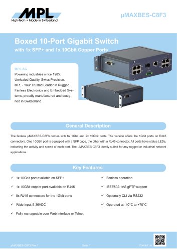 Datasheet μMAXBES C8F3