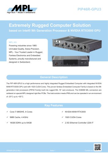 Datasheet PIP46R-GPU3