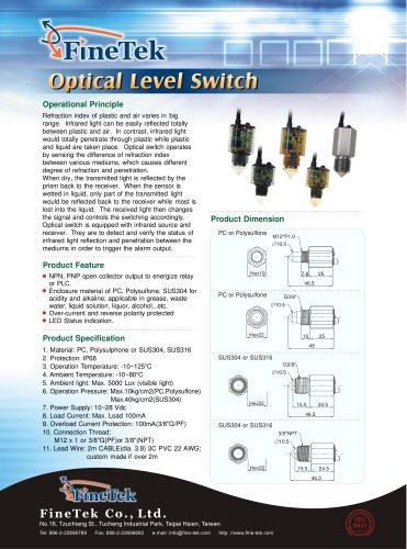 SD Optical Level Switch