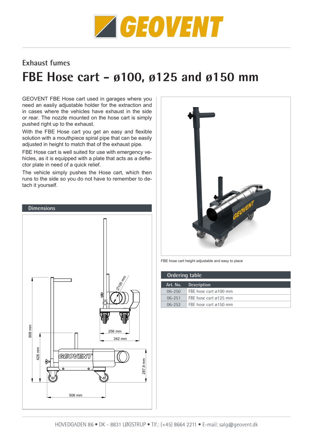 FBE Hose Cart - Geovent