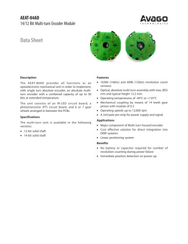 14/12 Bit Multi-turn Encoder Module