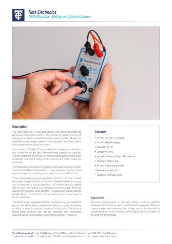 1030 DC Current Source Data Sheet