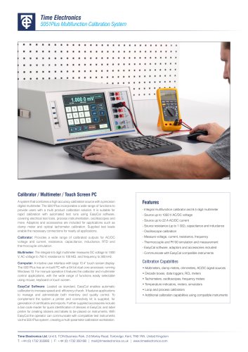 5051+ Multifunction Calibration System Data Sheet