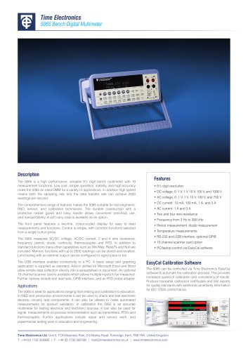 5065 6.5 Digit Multimeter Data Sheet