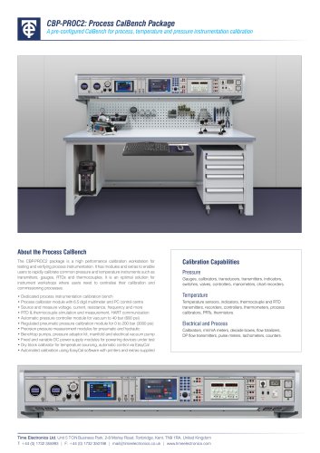 CBP-PROC2: Process & Pressure Instrumentation CalBench Package