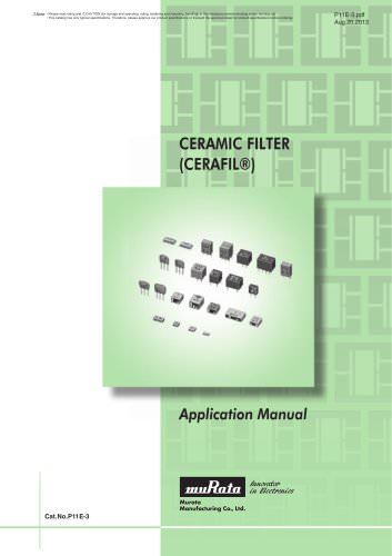 Ceramic Filters CERAFIL® Application Manual