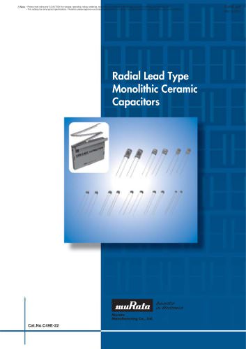 Radial Lead Type Monolithic Ceramic Capacitors