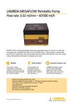 MEGAFLOW Laboratory Peristaltic Pump (0 - 60 l/h)