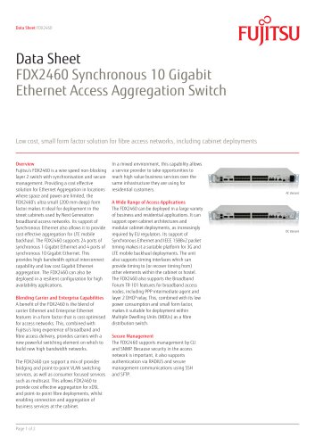 FDX2460 - Synchronous 10 Gigabit Ethernet Access Aggregation Switch