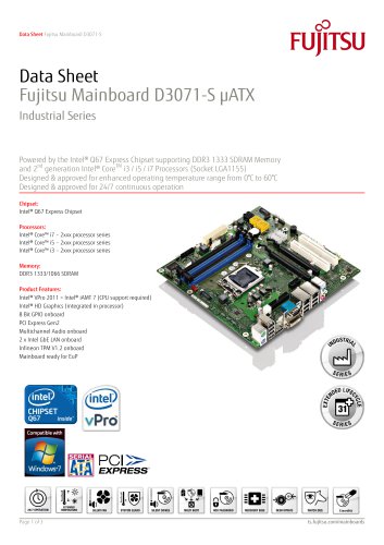 Fujitsu Mainboard D3071-S