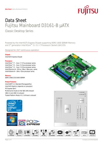 Fujitsu Mainboard D3161-B